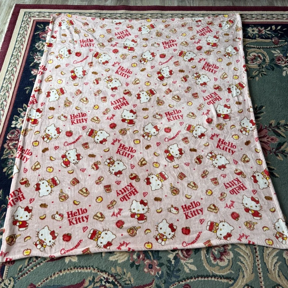 Hello Kitty Super Soft Pink Cinnamon Sanrio 60x70 Blanket Cheese Cake Cute Clean
